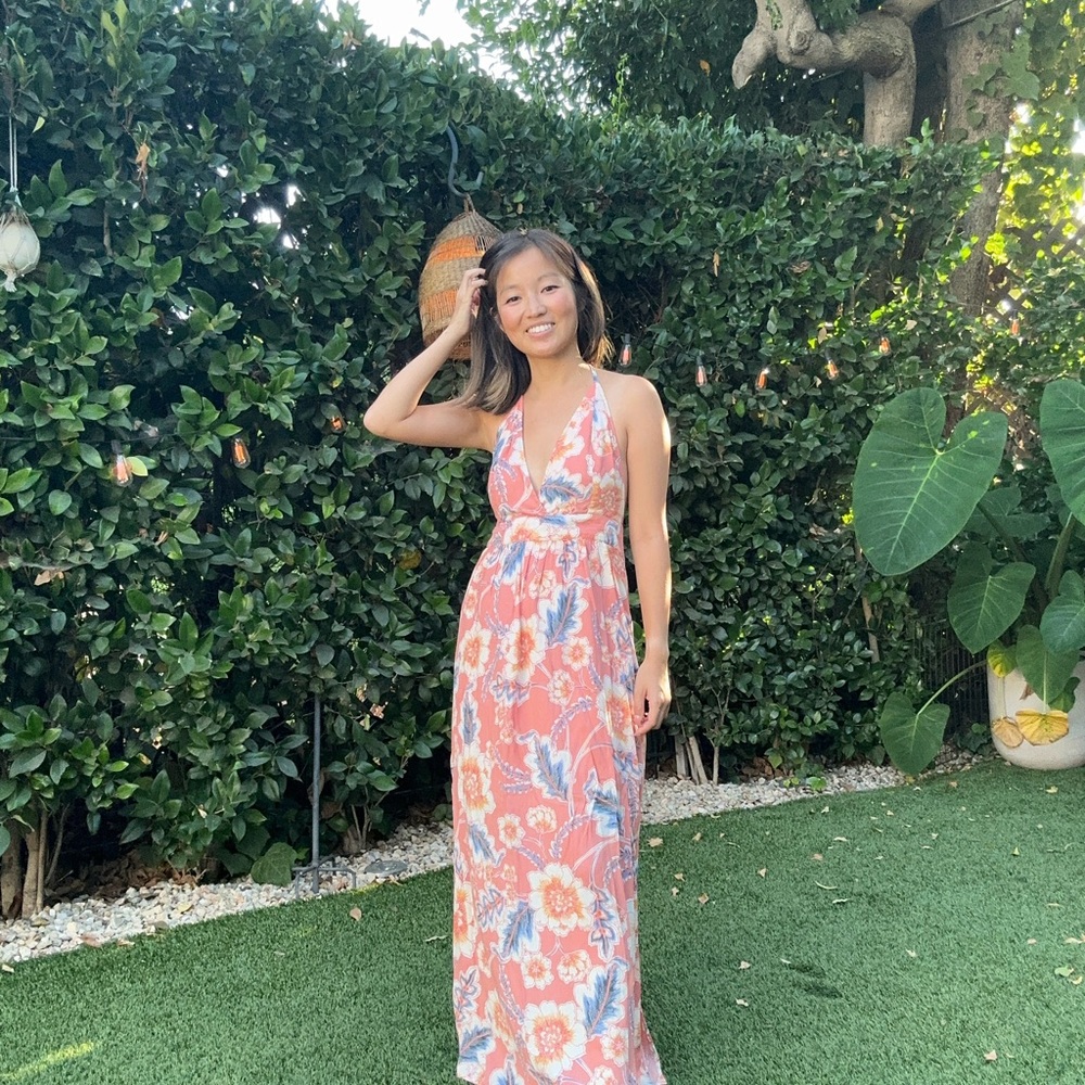 Floral Halter Maxi Dress